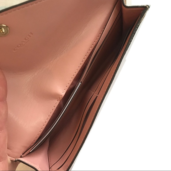 Coach Tossed Peonies Wallet In Blush Pink - Picture 4 of 7